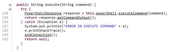 Java code snippet from the CommandManager class in a decompiled Java program